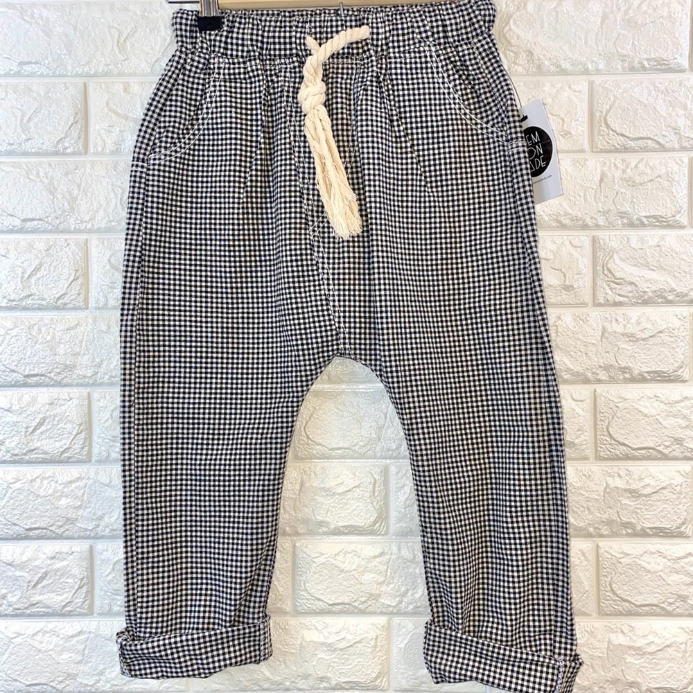 NEW! Black and white kids checker pant.